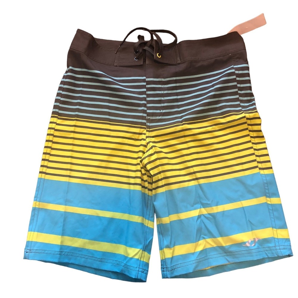 Oxide Striped Swim Trunks‎ Board Shorts Beach Swimwear - Men's